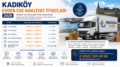 Kadıköy evden eve nakliyat fiyatları 2026
