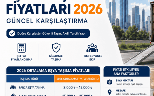 Eşya Taşıma Fiyatları 2026 Güncel Karşılaştırma